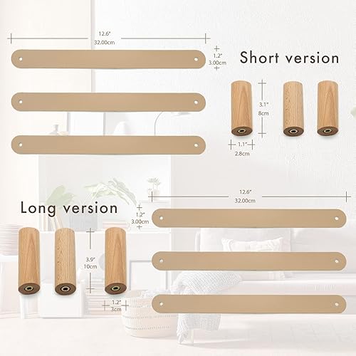 Miniatura 5 de WONQEXZ Gancho de pared, gancho de pared de madera para guardería, ganchos artísticos naturales, ganchos de madera, gancho montado en la pared para