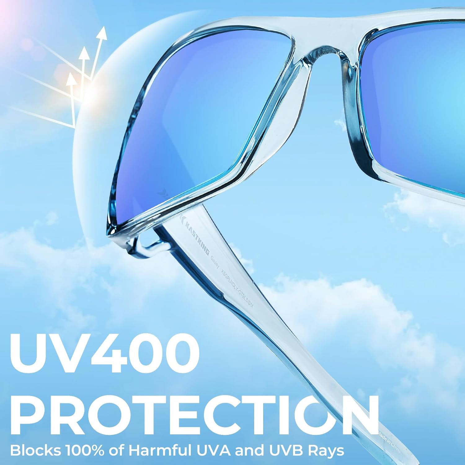 KastKing Gauley Polarized Sunglasses With PuriVex Protective Lens Coating,UV 400 and Wrap Design Sport Fishing Sunglasses