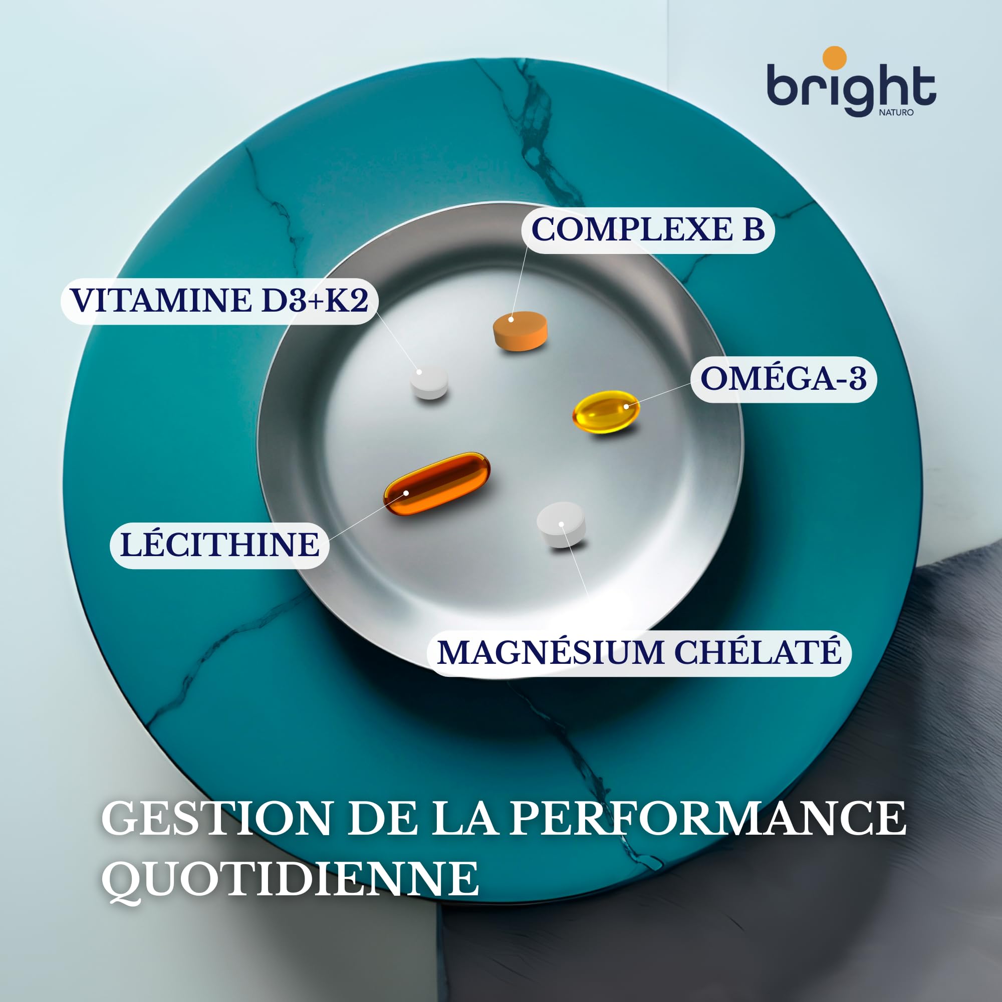Omega 3 et Magnésium Chélatine + Complexe de Vitamines B + Lécithine de Soja | Énergie, Vitalité et Bien-être |