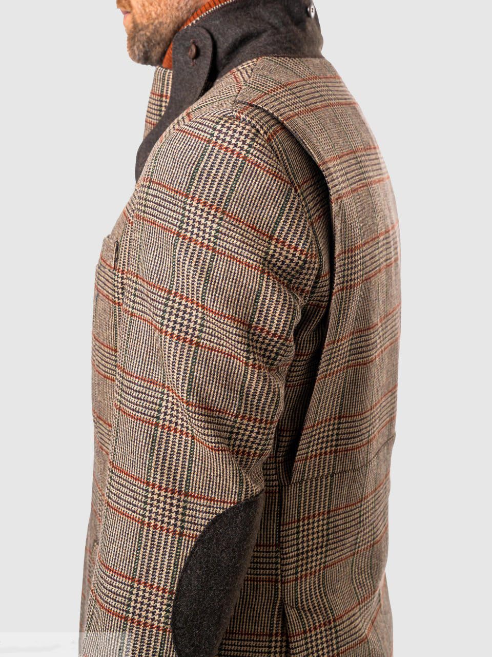 Giacca sportiva da uomo in tweed pied de poule scozzese vintage sottile misto lana con risvolto dentellato caldo giacca casual da lavoro