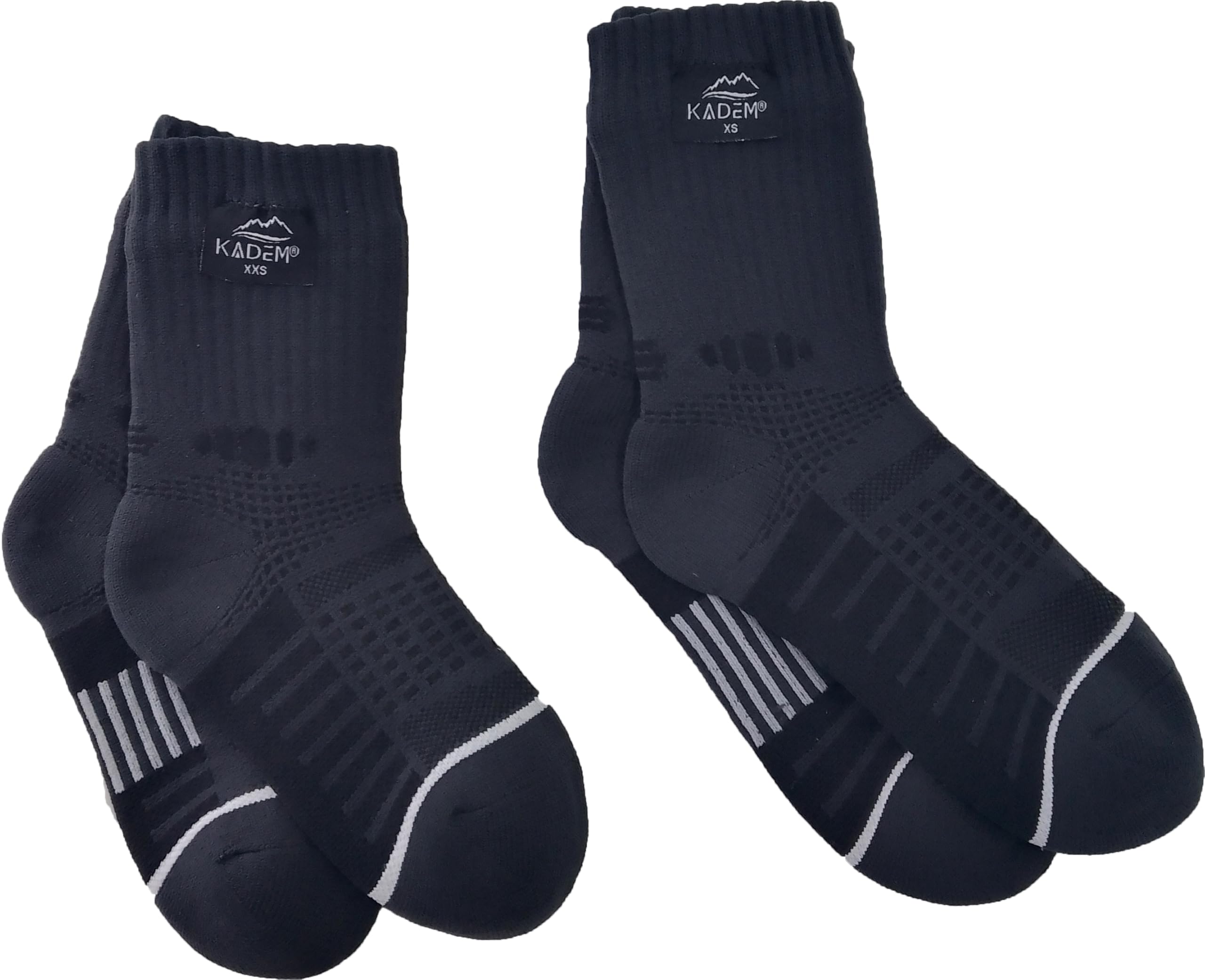 Kadem Chaussettes respirantes imperméables pour enfants | Chaussettes boueuses pour activités de plein air | Chaussettes de randonnée, football, aviron, sports d'hiver, camping, course à pied