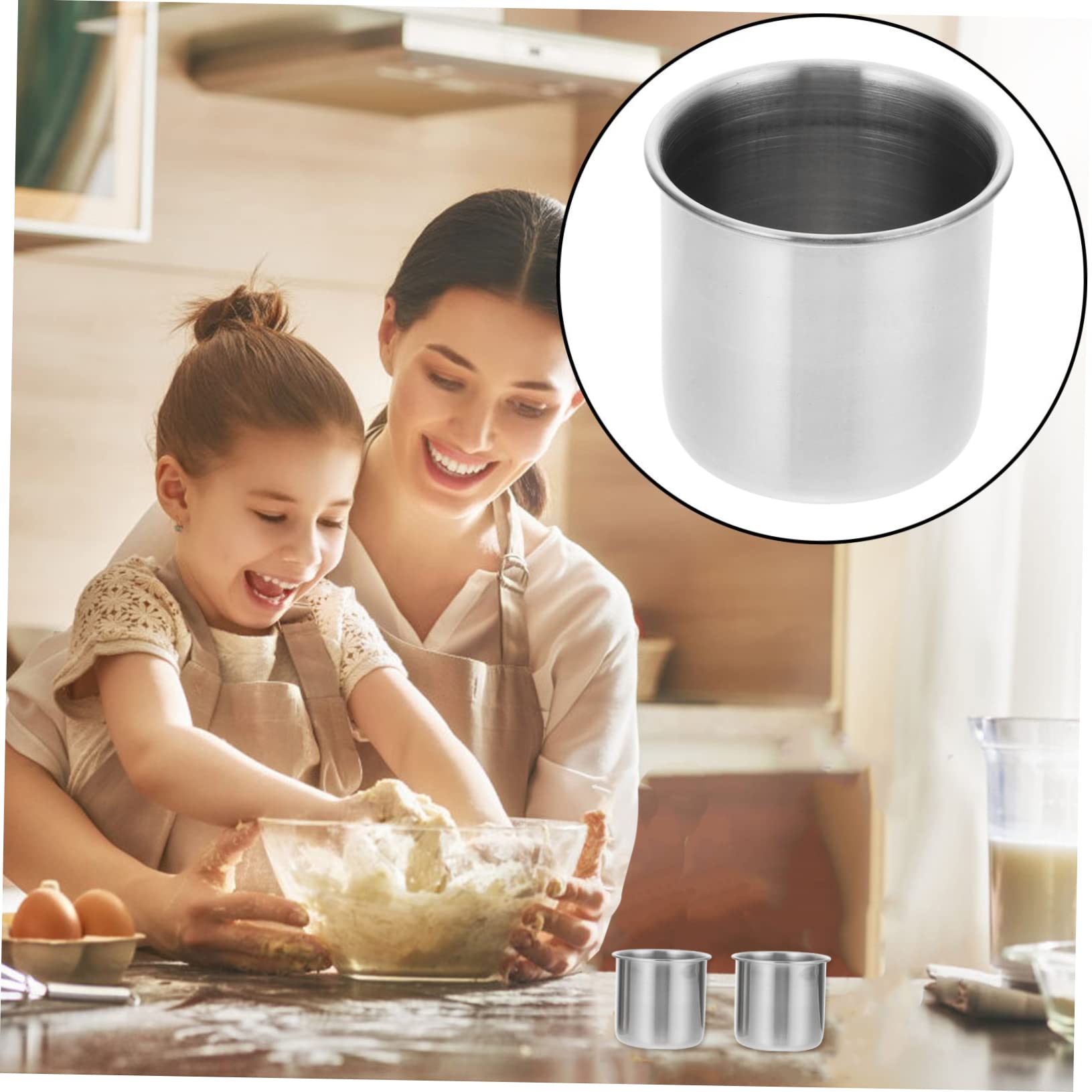 Alipis 6 Piezas Vaso de Medicina de Acero Inoxidable sin Escala para Laboratorio o Hogar Vaso Medidor para Medicinas