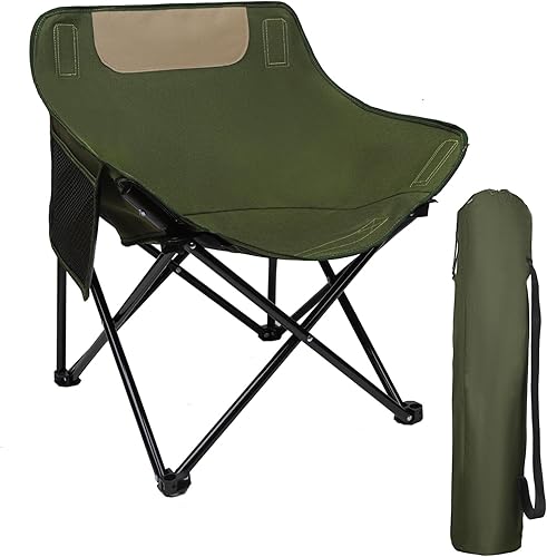 Miniatura 1 de DAZUINIAO Silla plegable para camping, portátil, ligera, para exteriores, con bolsa de transporte para adultos, senderismo, viajes, pesca, playa,