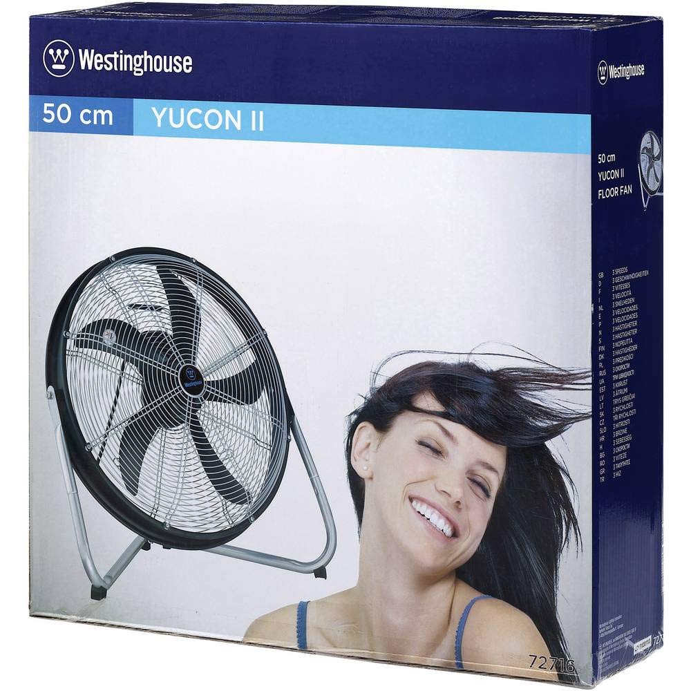 Westinghouse Lighting Ventilatore A Piantana Indoor 7271640 Yucon Ii 50 Cm, ‎53.5 x 53.5 x 60.5 Cm, Nero