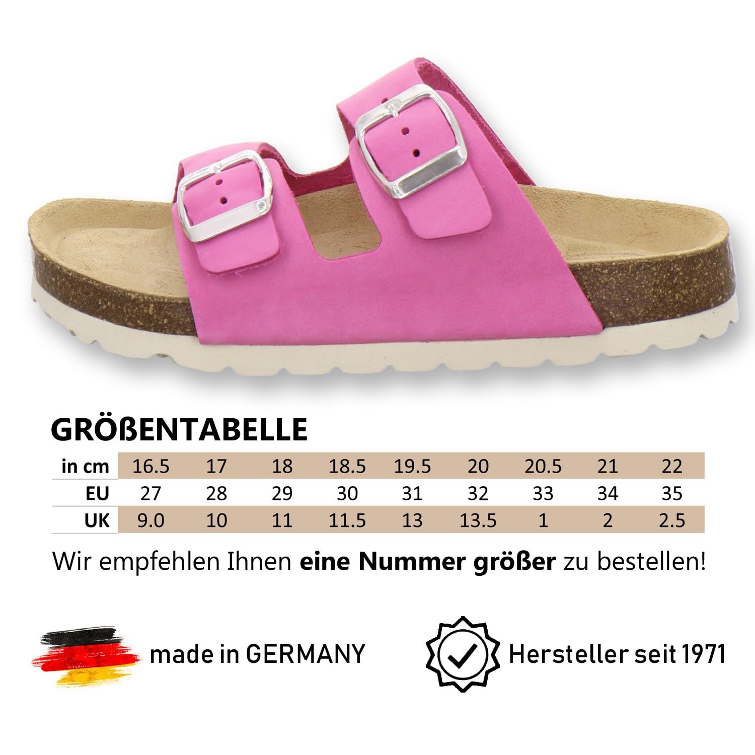 AFS-Schuhe 1100, Pantofole per bambini in pelle, pantofole per asilo e scuola elementare