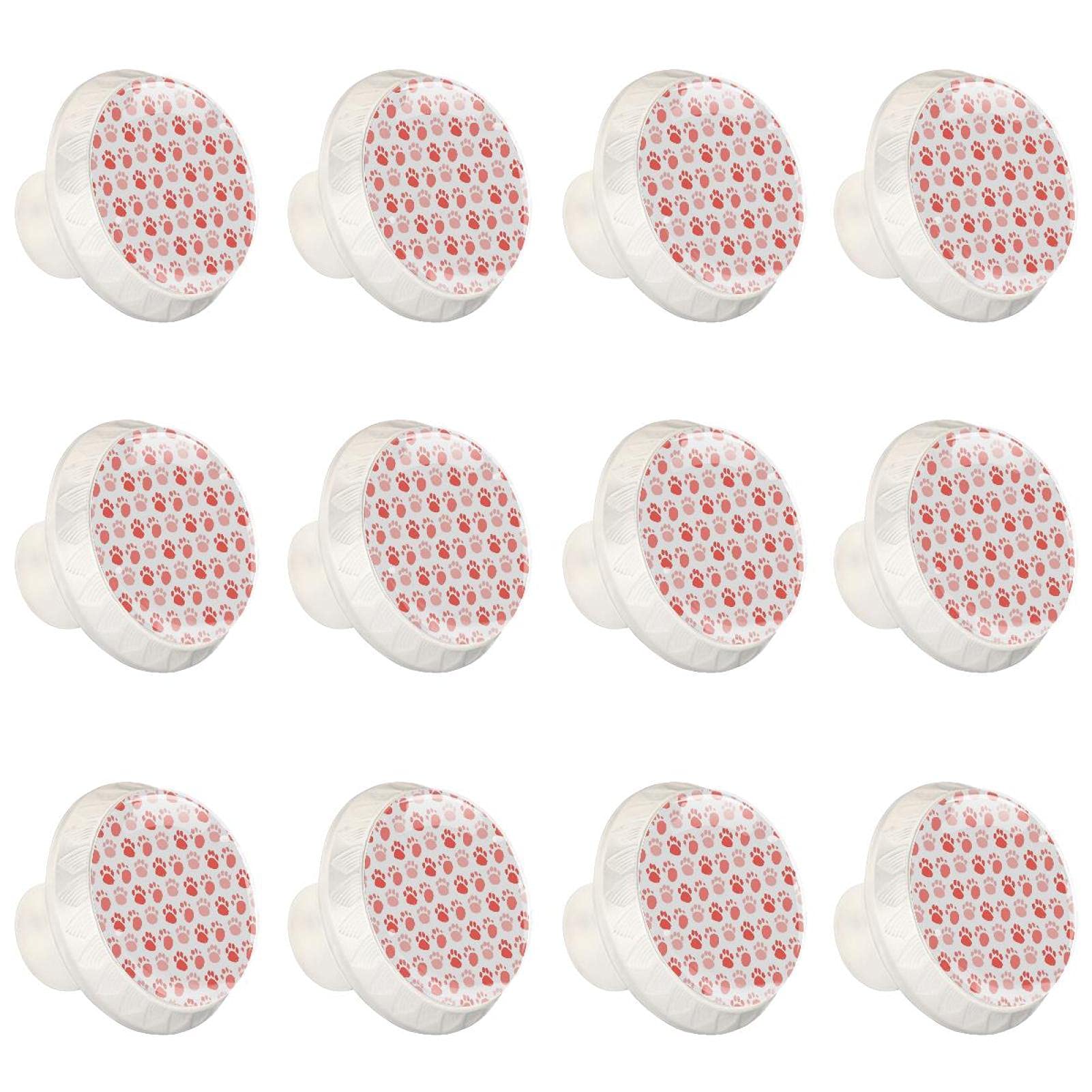 Boutons d'armoires de cuisine roses | Lot de 12 poignées de placard rondes
