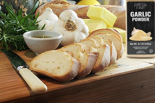 Vista 4 de Fresh Finest Ajo en polvo de alta calidad, botella de 14.1 onzas, 100% puro, sin OMG, sin gluten, especias de ajo molido para cocinar