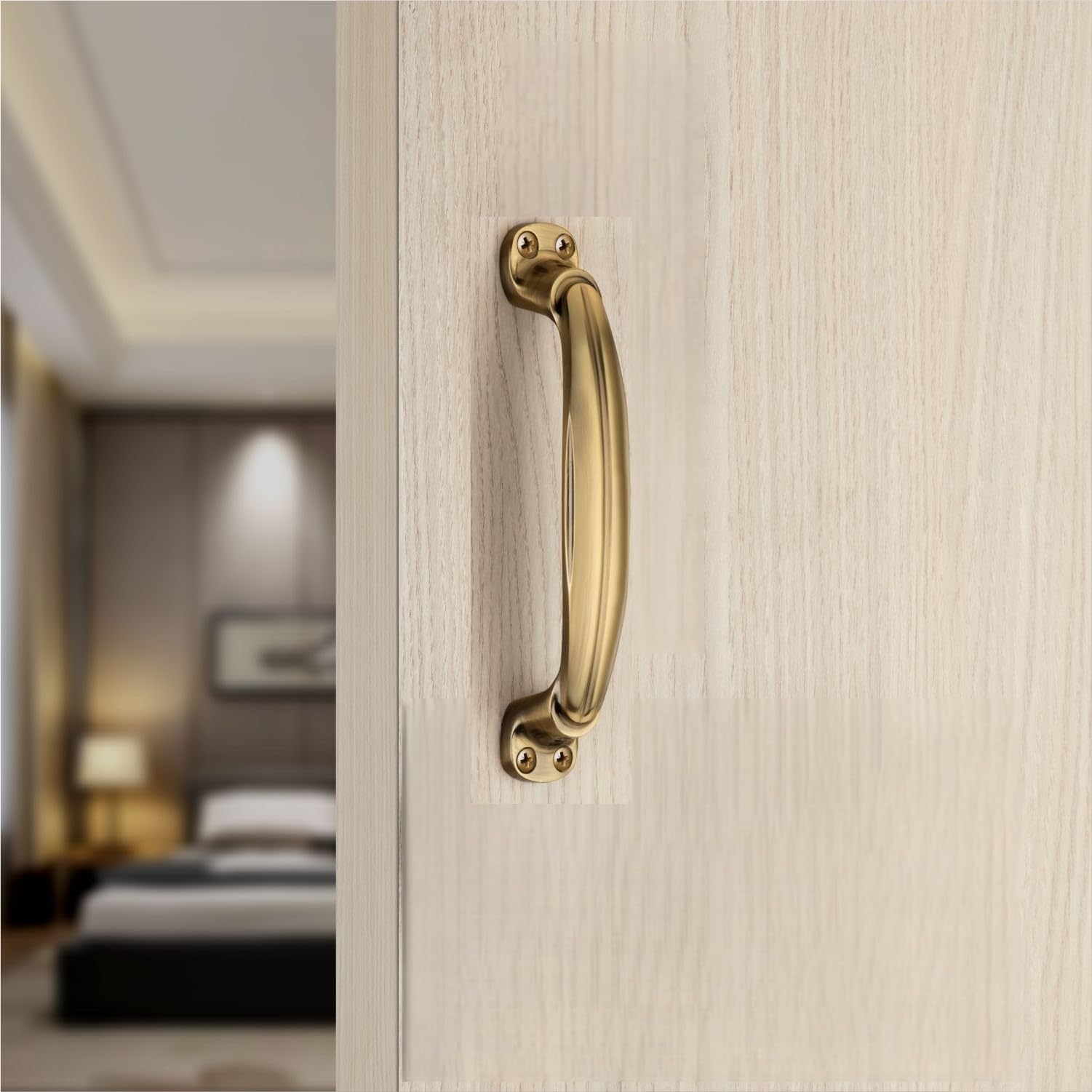 CENT Online 7-Inch Premium Door Pull Handle | Antique Brass Finish | Front-Screw Mount for Easy Installation | Durable Zinc Alloy for Cabinets, Wardrobes, and Main Doors | Pack of 4-image-43