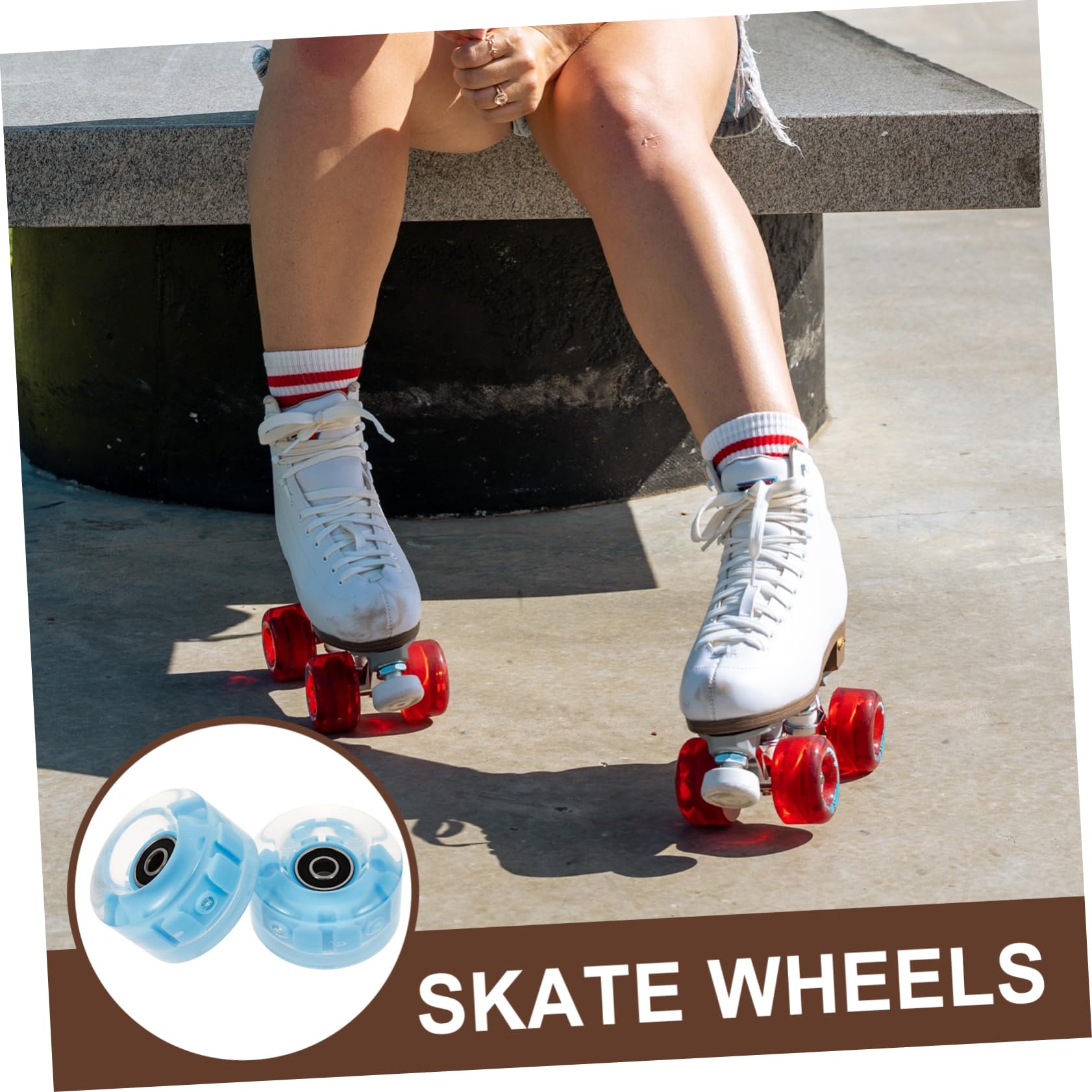 HONMEET Skates Accessories 4pcs Rolling Skates Flashing Wheels Skating Glowing Wheel
