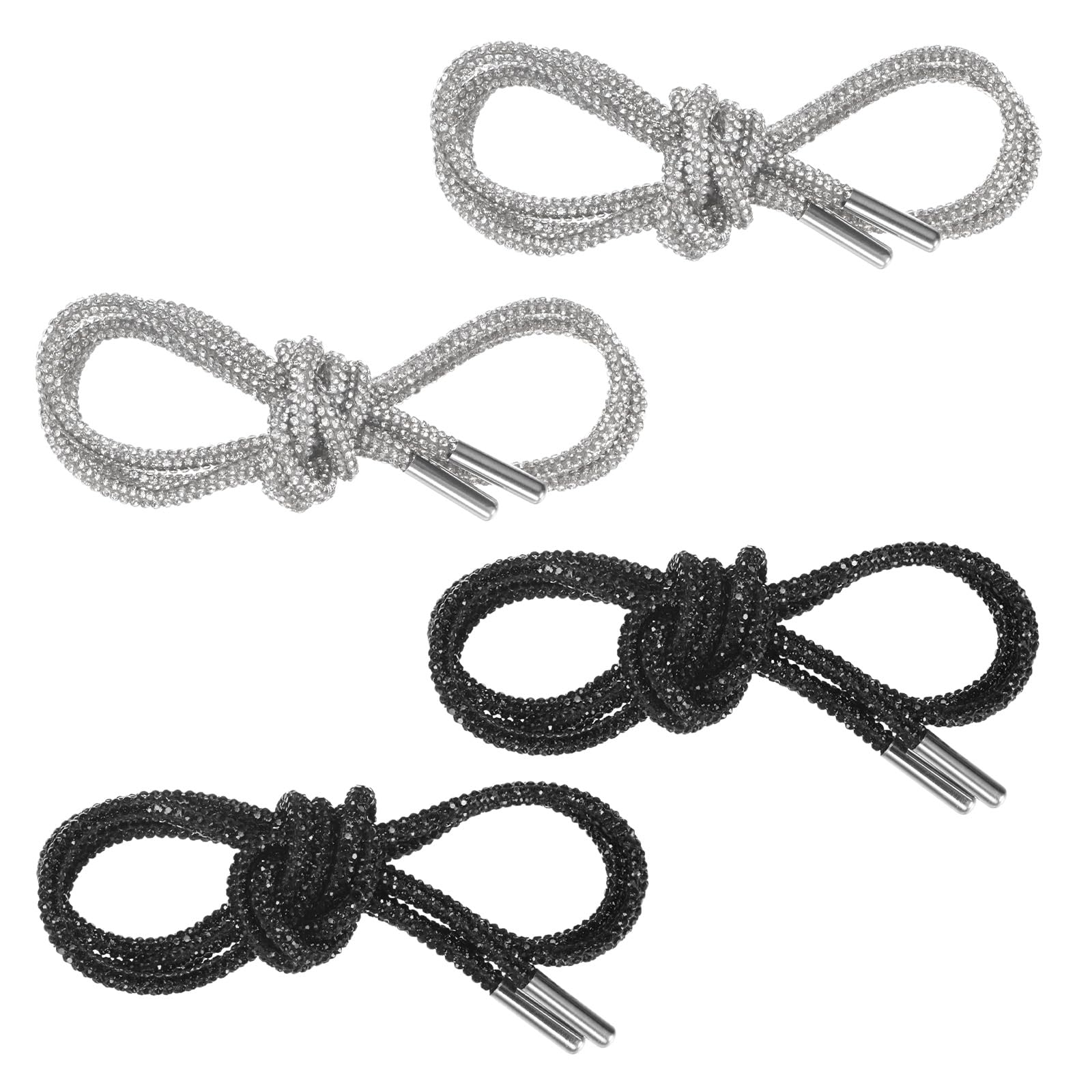 Lacets ronds en strass 119 cm pour remplacer les cordons ternes de baskets - 8