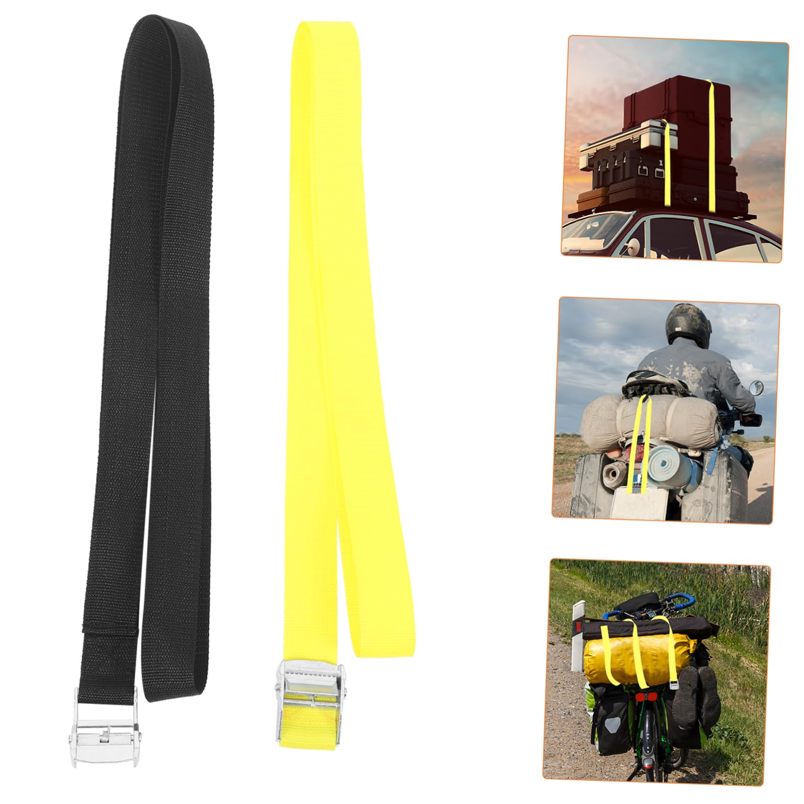 INOOMP 8pièces Sangles De Bagages Réglables Polyester pour Vélo Et Fixation De Charges Sangle Résistante à Accessoire Pratique pour Transport Plein Air