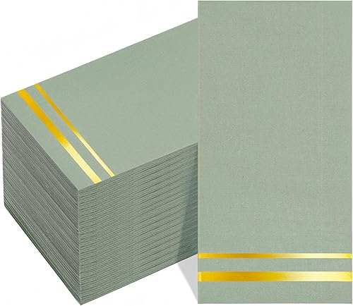 Miniatura 10 de BUCLA 100 servilletas desechables de 3 capas – Servilletas de papel color plata desechables de alta calidad – Servilletas de Navidad / servilletas