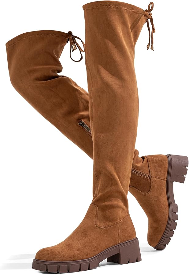 Amazon.com | Jeossy Women's 990 Over The Knee High Boots Camel