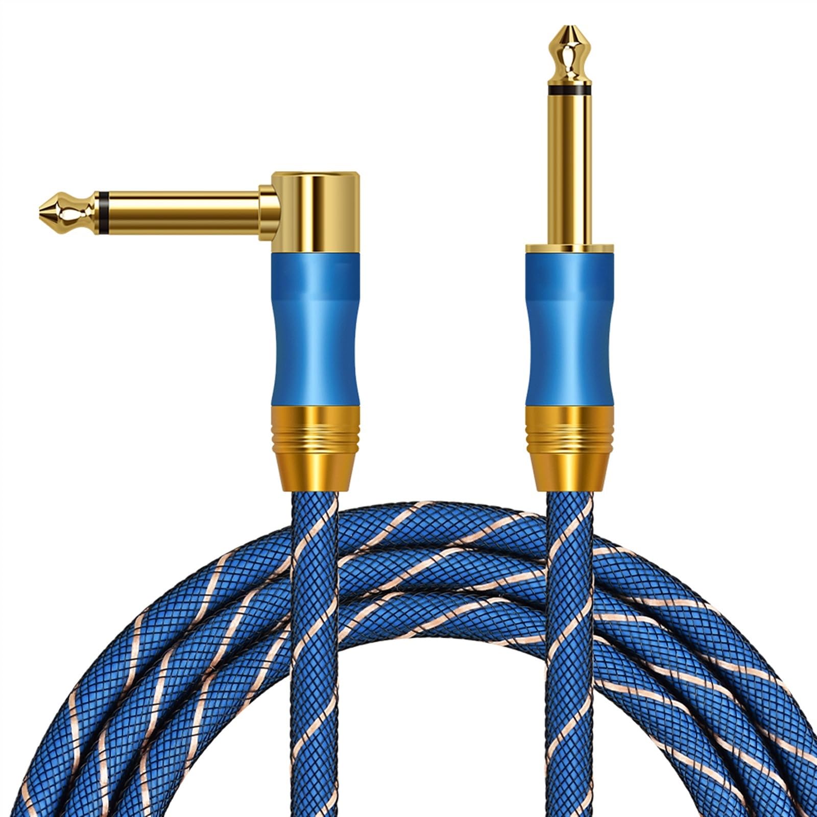 kabel audio do gitary Kątowy 6.35mm 1/4 ''kabel Audio Męski Na Męski Kabel Typu Jack Kabel Instrumentalny (Color : 5m)