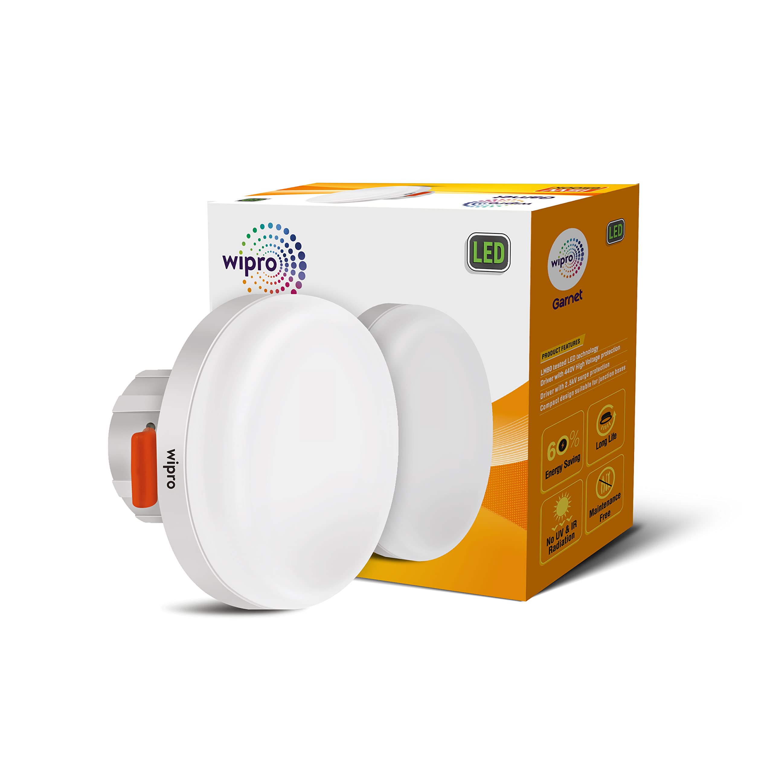 wipro Polycarbonate Garnet 15W Mini DL 2700K-image-44