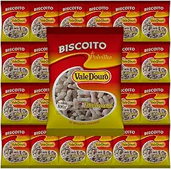 Kit Biscoito de Polvilho Vale D'ouro com 25 unidades de 100g