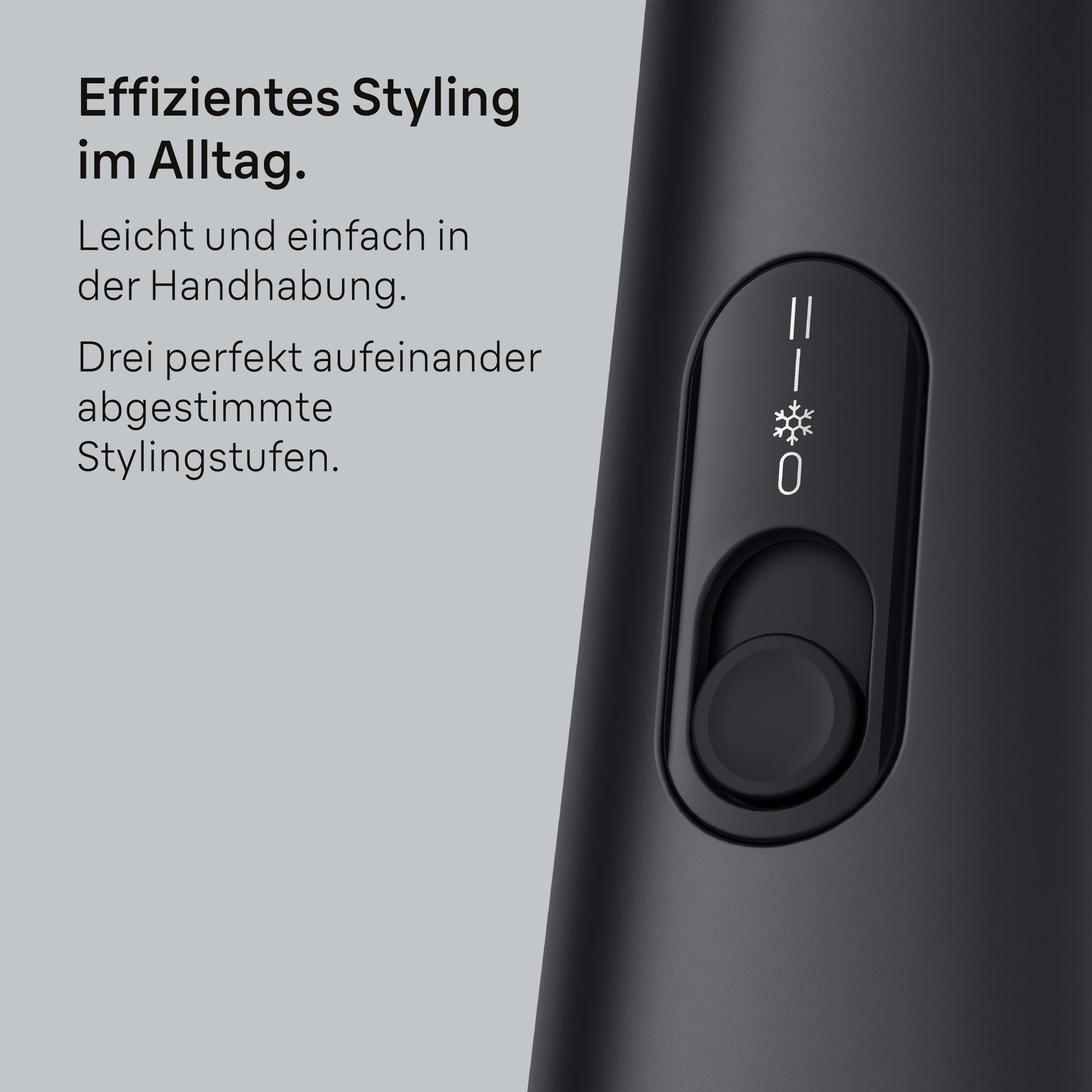 Braun Warmluftbürste AS4.2, Leichter Heißluft-Styler mit Rundbürste und Trockenaufsatz, 1000W HTDC-Motor mit 3 Stylingstufen, IONTEC-Technologie, Schwarzes Satin-Finish mit Chrom-Akzenten, BRAS420E
