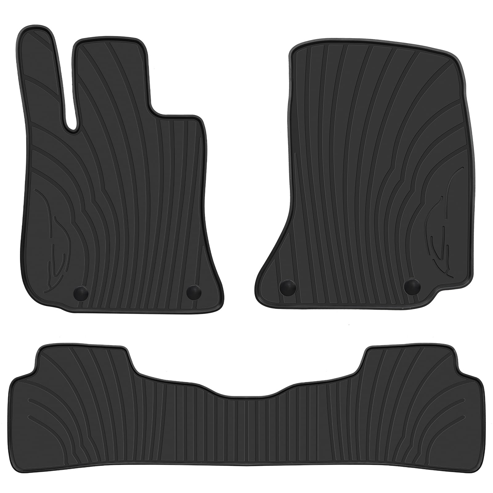 Floor Mats Custom Fit Mercedes Benz-C Class Sedan Only 2022 2023 2024 2025 W206 S206 Rubber Full Black Car Liners All Weather Odorless