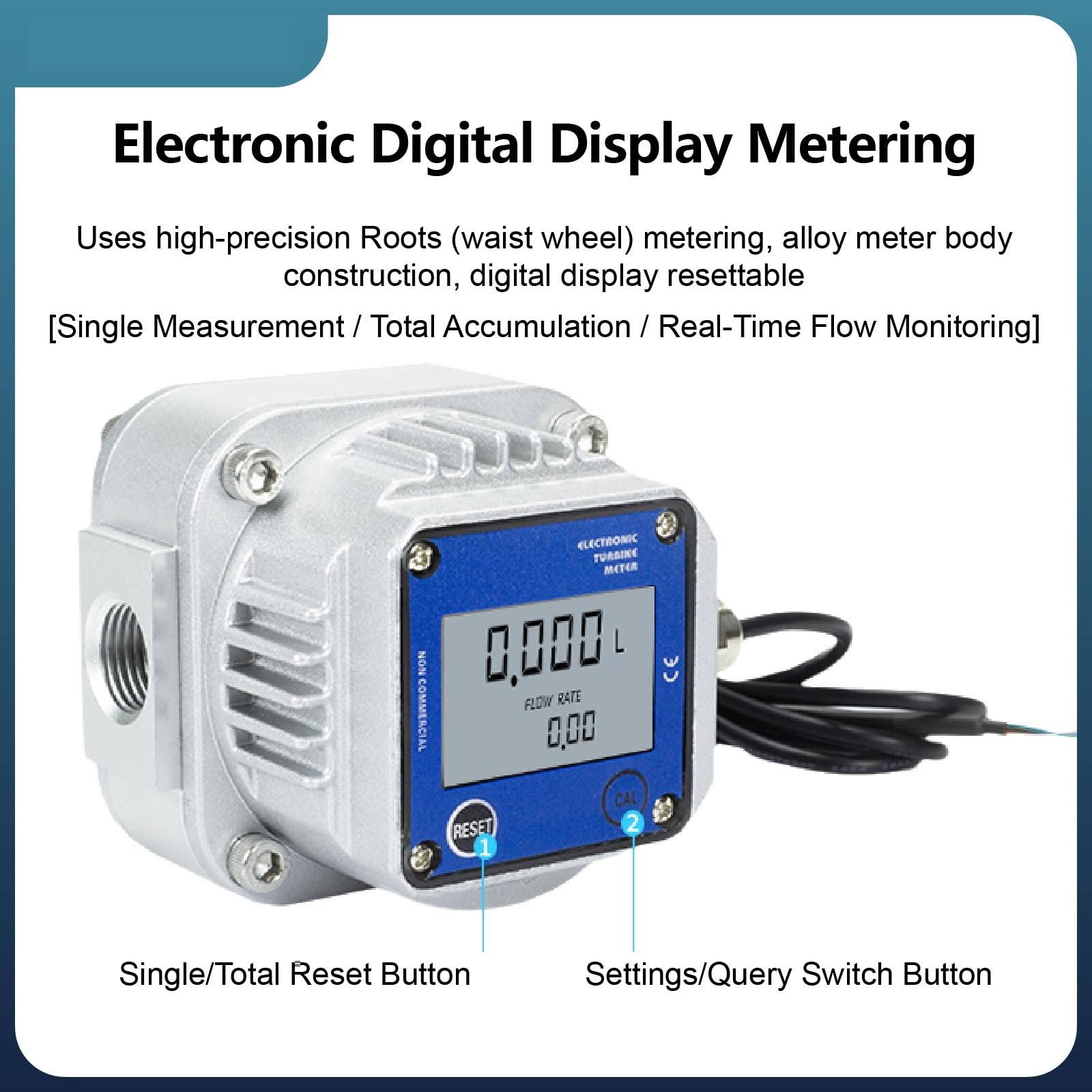 Medidor de Flujo Digital Medidor de Flujo Gas Digital Roots Alta precisión, Pantalla LCD, instantáneo DN15 DN25 for Natural LPG, comprimido(DN25)