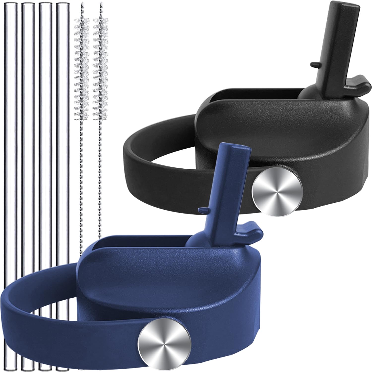 Acemoo Upgraded Straw Lids for Thermoflask, Simple Modern, Iron Flask Lid Replacement, High Flow Bite Valve and Flex Handle for Hydro Flask Straw Lid