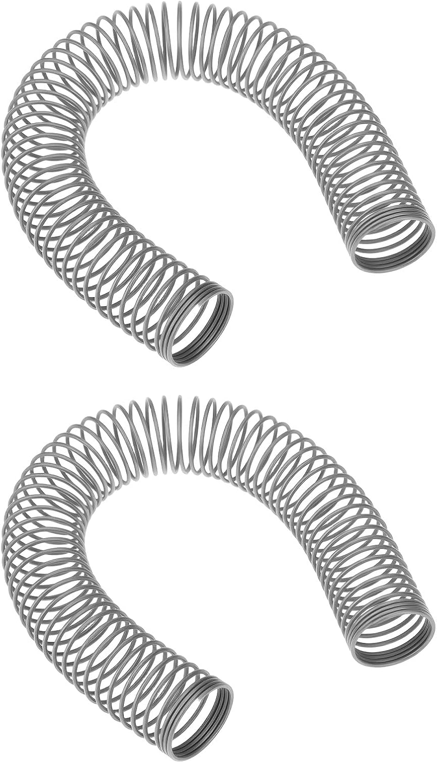 2Pcs Anti Kink Spring 16mm ID 200mm Length Galvanized Steel Silver