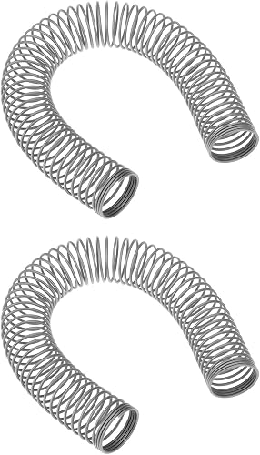 2Pcs Anti Kink Spring 16mm ID 200mm Length Galvanized Steel Silver