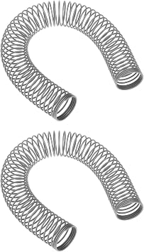 2Pcs Anti Kink Spring 16mm ID 200mm Length Galvanized Steel Silver
