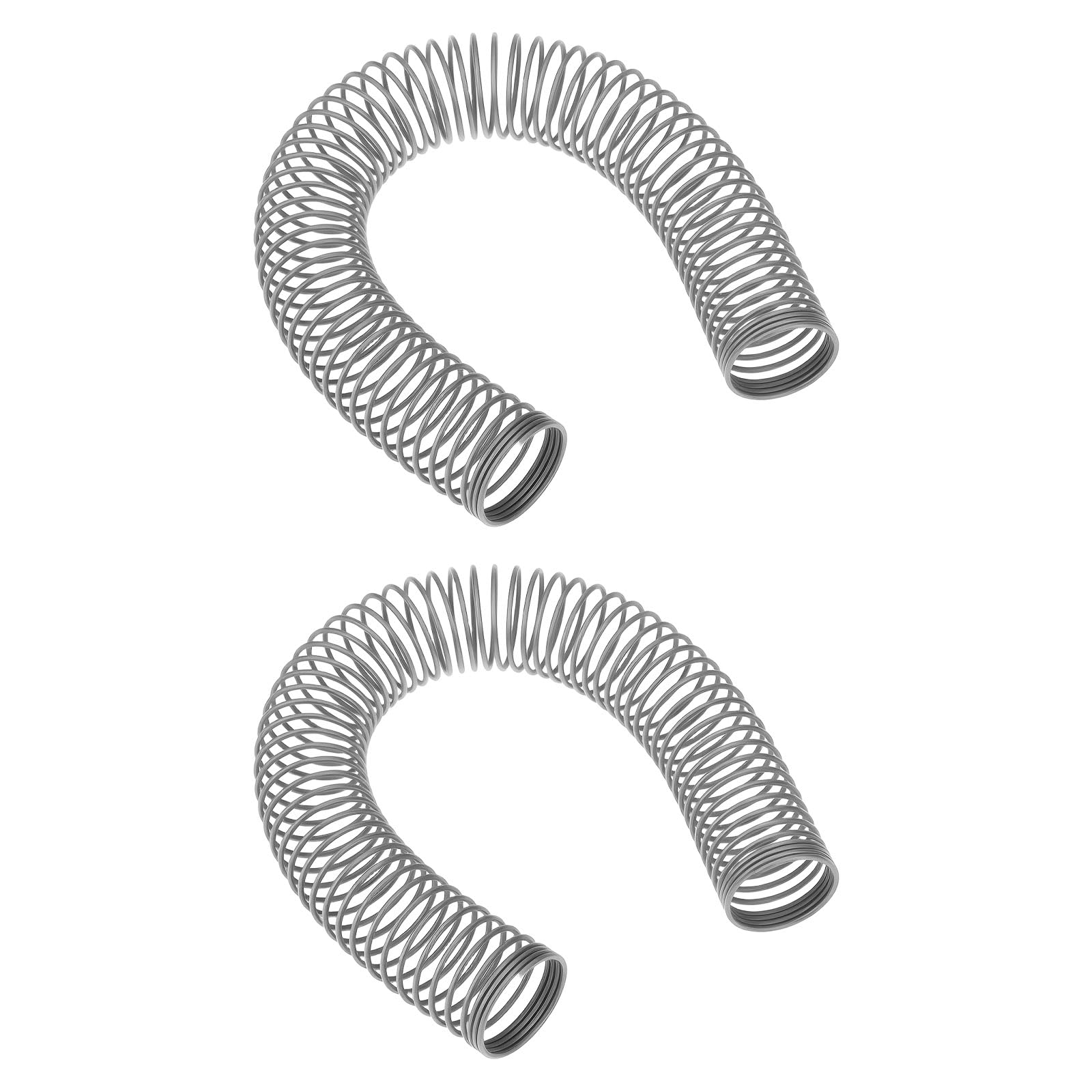 LT Easiyl 2Pcs Anti Kink Spring 16mm ID 200mm Length Galvanized Steel Silver