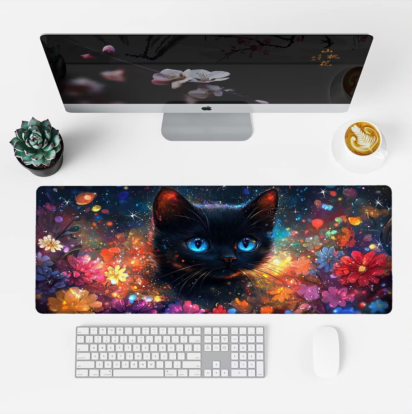 Gamingowa podkładka pod mysz, XXL, 1200 x 600 mm, podkładka pod mysz, duży rozmiar, podkładka na biurko, antypoślizgowy spód z naturalnego kauczuku, wodoszczelna i odporna na zabrudzenia, prezent na