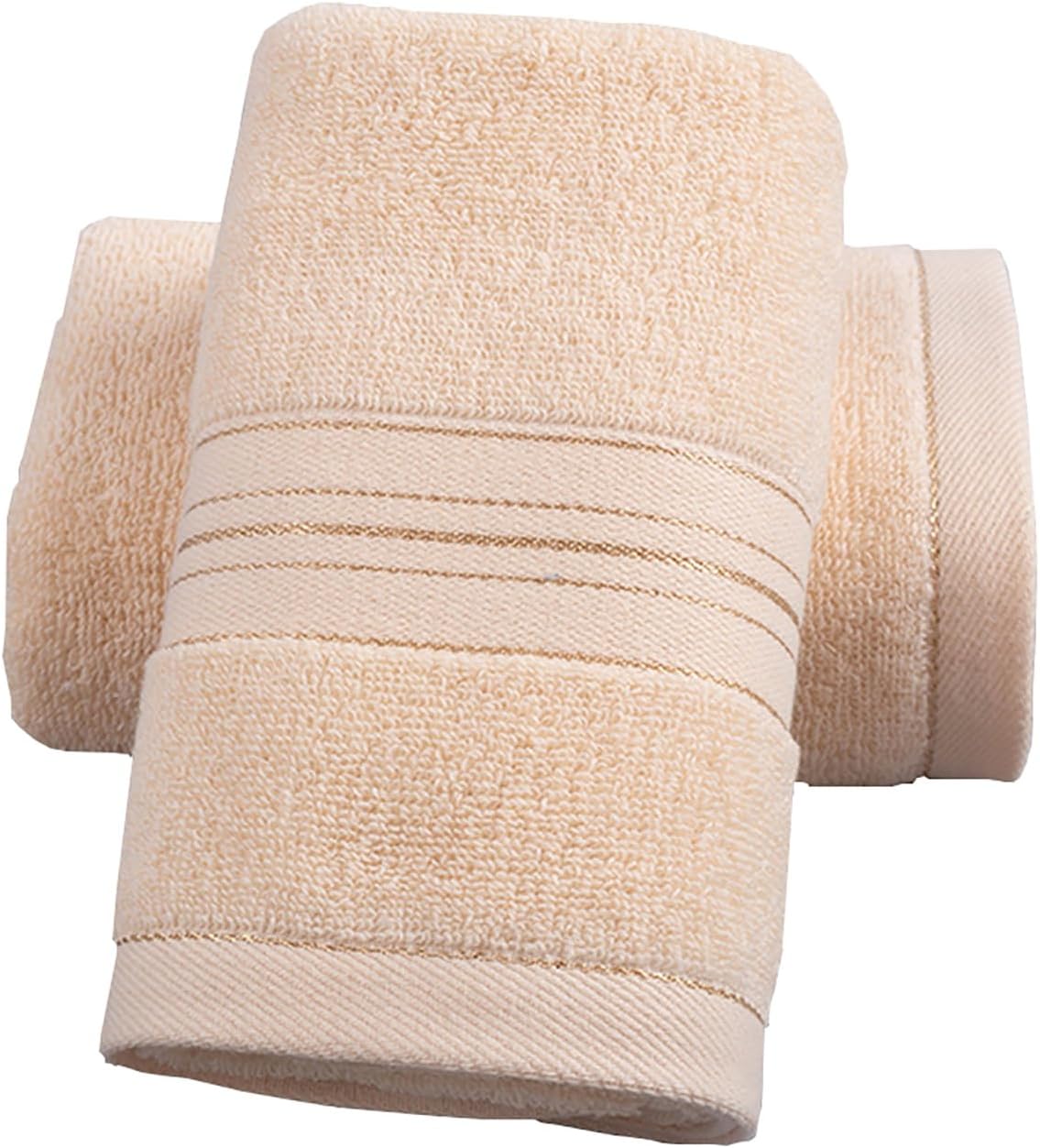 2 Pack Hand Towels for Bathroom - 100% Cotton Decorative Soft & Highly Absorbent Towel Set for Face, Spa, Gym, Kitchen, Hotel, 13x30 Inch (Beige - 2 Pack)
