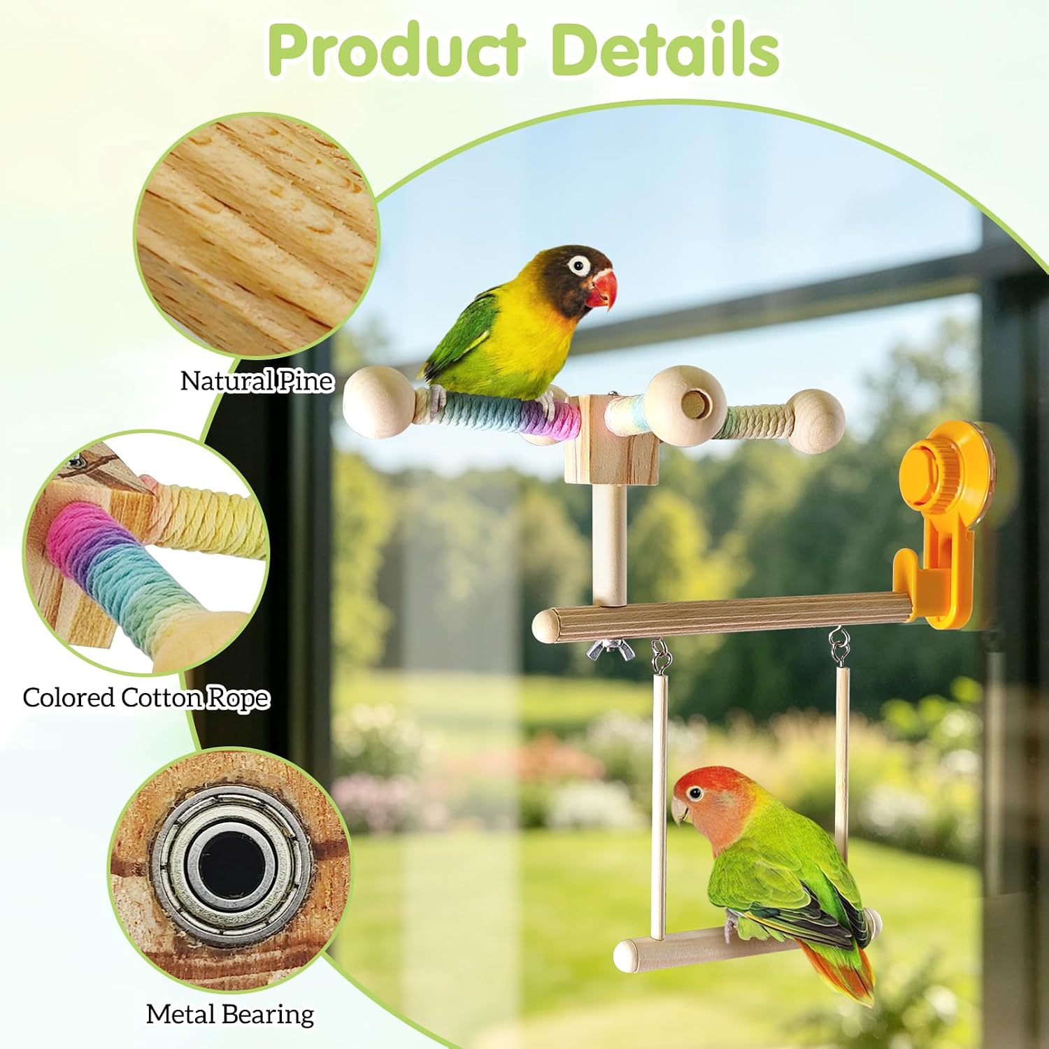 Bird Perch Toy Rotating Parrot Toys image 2