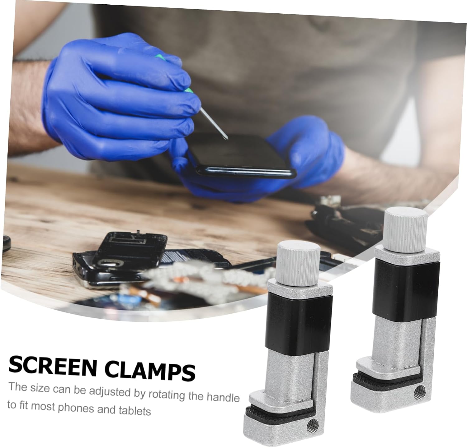 2pcs Phone Screen Fixing Clip Durable Clamp for Cell Phone Tablet and Laptop Screen Repair Secure Your Device with Ease