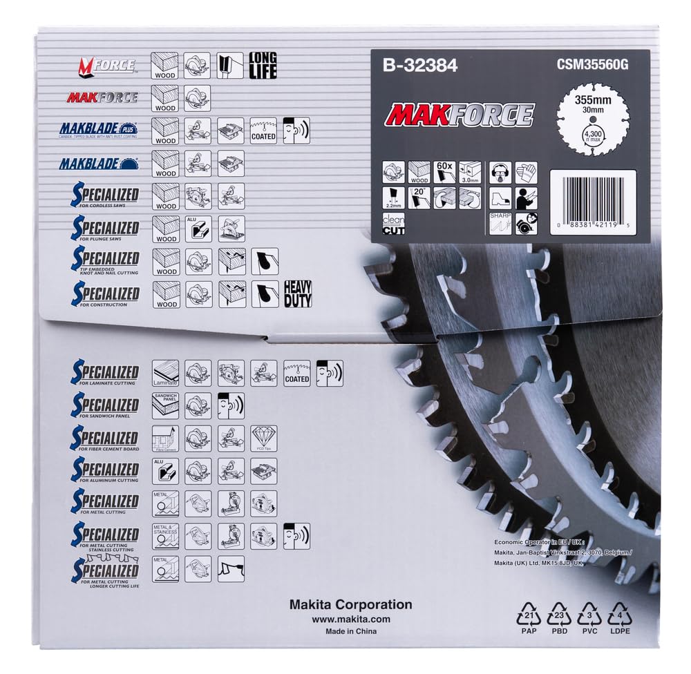 Makita MakForce brzeszczot piły 355 x 30 mm, 60Z, B-32384