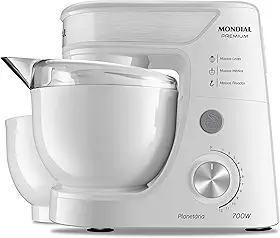 Batedeira Planetária, Mondial, Branco/Inox, 700W, 220V - BP-01P-W