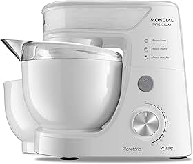 Batedeira Planetária, Mondial, Branco/Inox, 700W, 220V - BP-01P-W