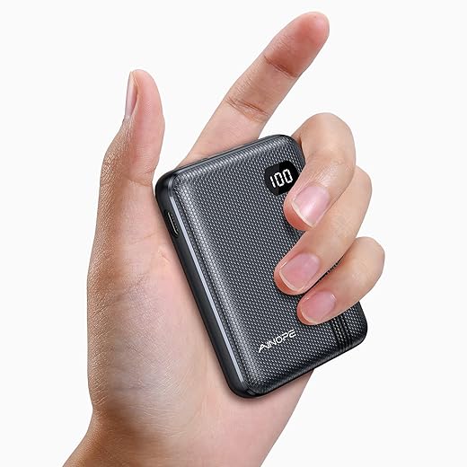 AINOPE Small Portable Charger for iPhone, Mini 10000mAh Power Bank,20W PD Fast Mini Mobile Power Bank,Small Portable Charger Power Bank for iPhone 15/14/13/12/11/XR/8/7/6 etc,Samsung Galaxy Android