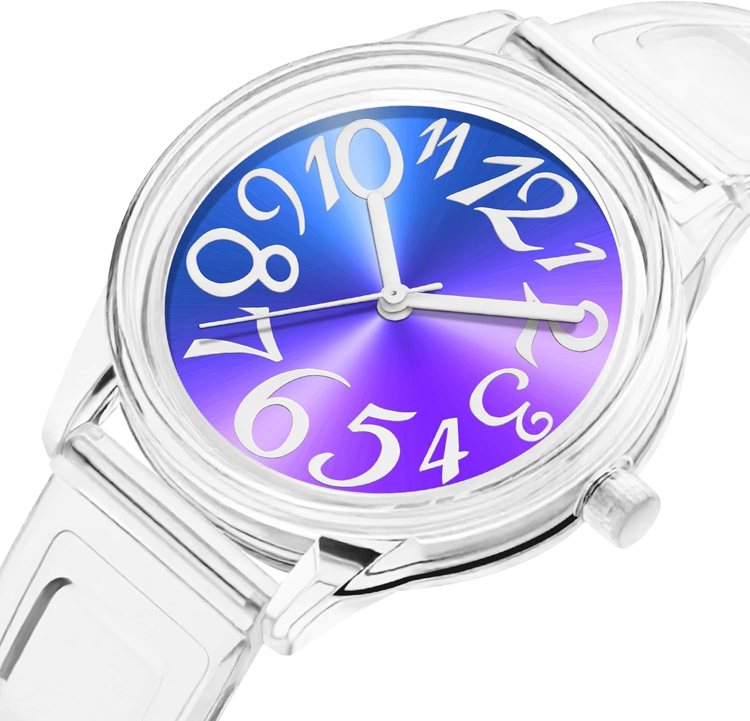 Waterproof Digital Analog Watch for Women with Rainbow Cat-Eye Dial, 36mm Ultra-Lightweight Sport Wristwatch, 3ATM Water Resistant & Easy-Read Numbers for Casual Daily Wear - Image 2