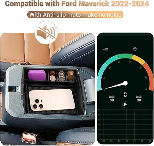 Vista 2 de YEE PIN Bandeja y organizador de consola Maverick 2022-2024