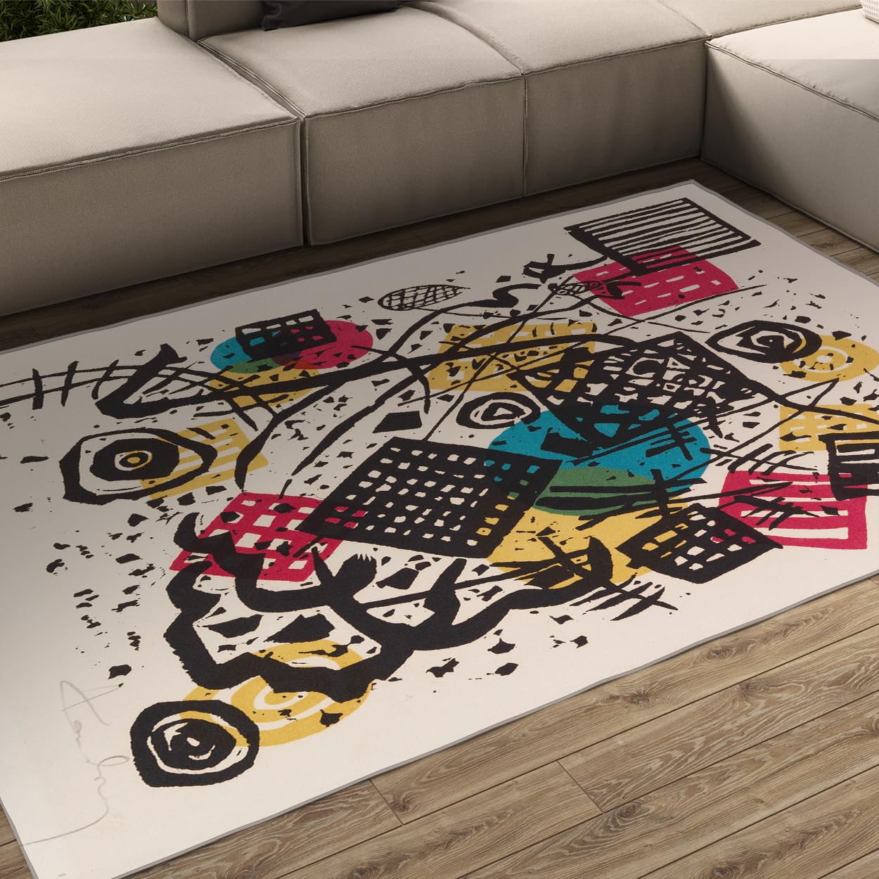 Tapis de chambre abstrait et doux pour réveiller votre intérieur