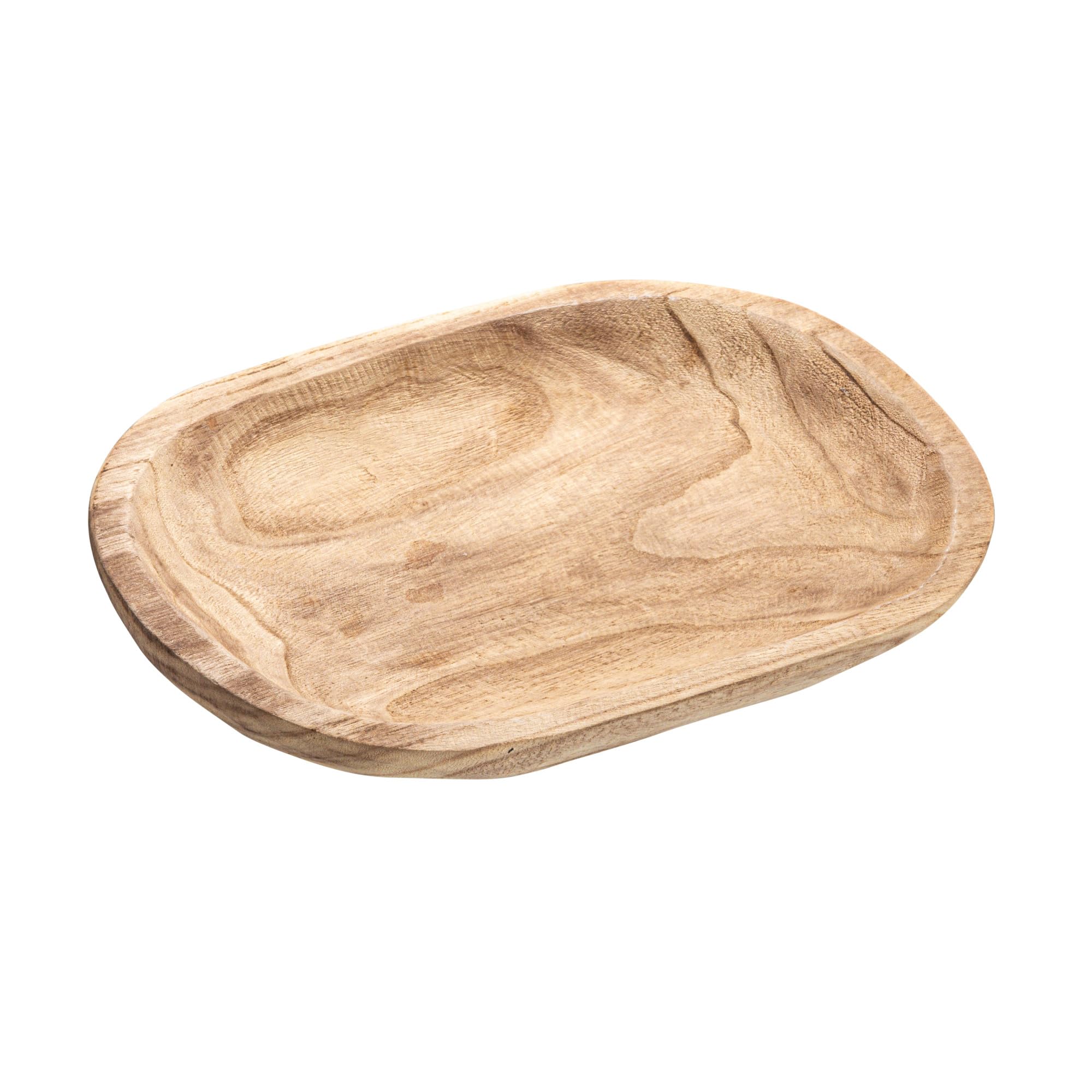 Bloomingville Hand-Carved Paulownia Wood Bowl, Natural