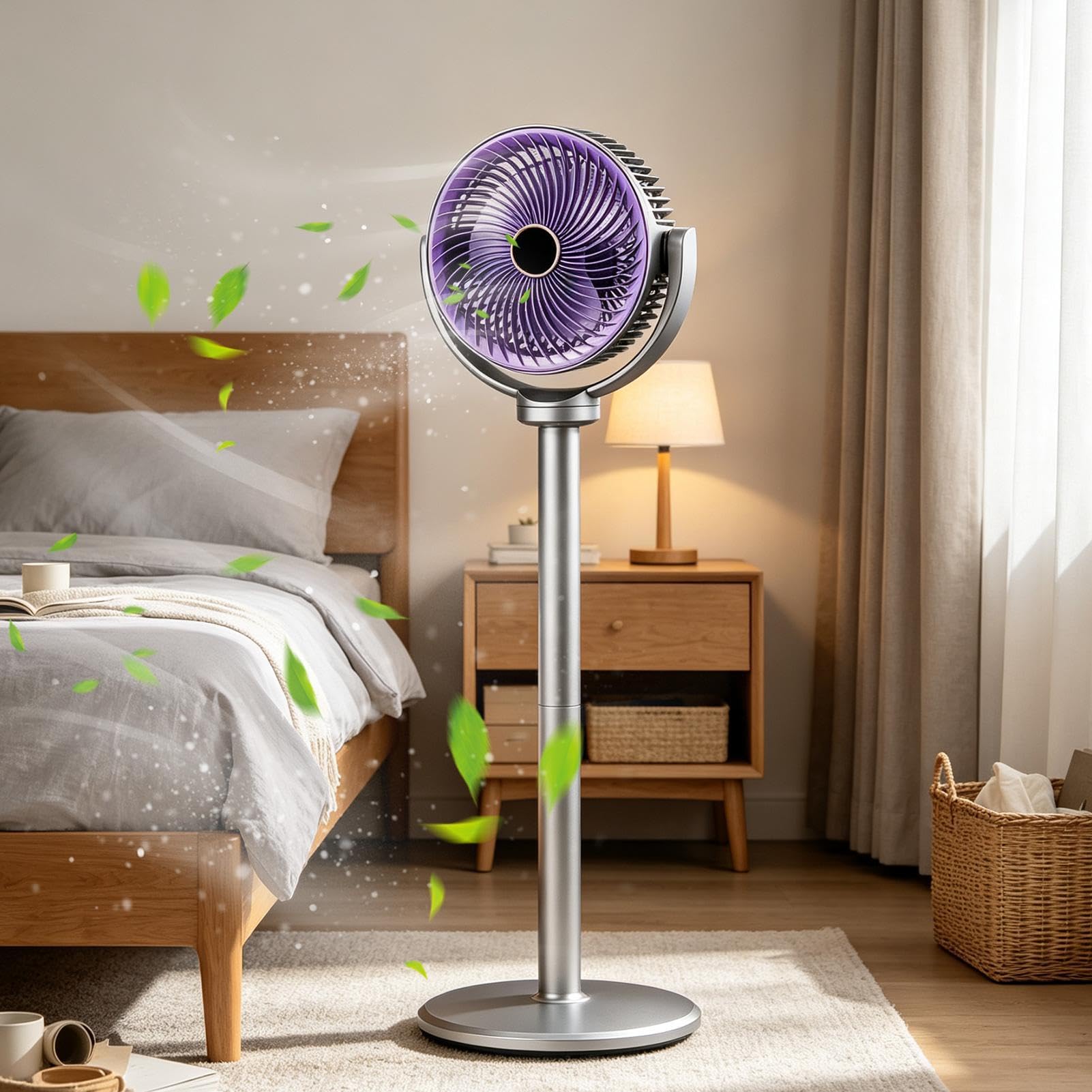 Ventilatore a piantana 5 Velocità, Altezza Regolabile, Raffreddamento | Ventilatore A Circolazione D'Aria Rinfrescante Per Proprietari, Ufficio, Camera Da , Studio, Camper