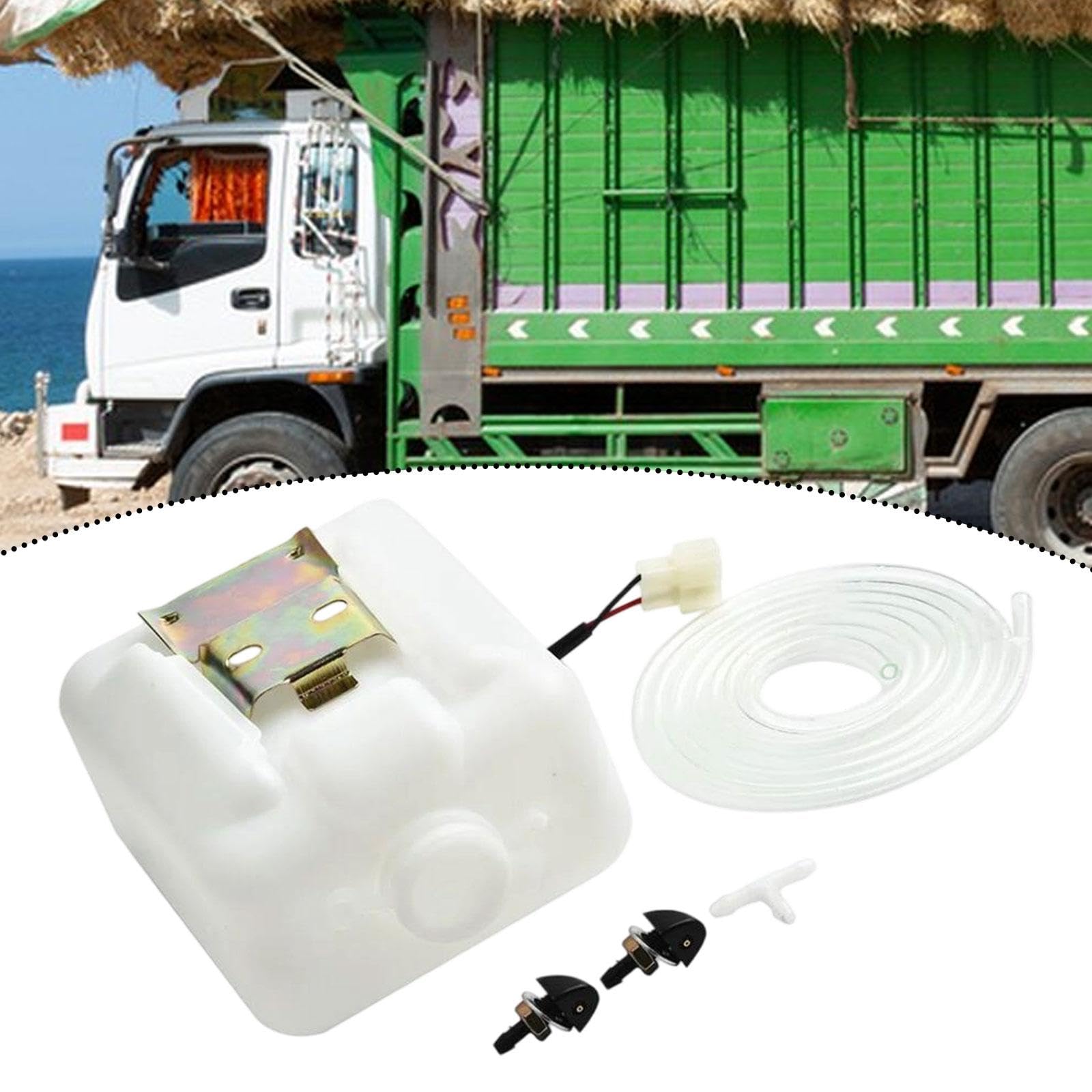 Serbatoio Liquido Lavavetri, 12V, Pompa Lavavetri per Auto, SUV, Barca