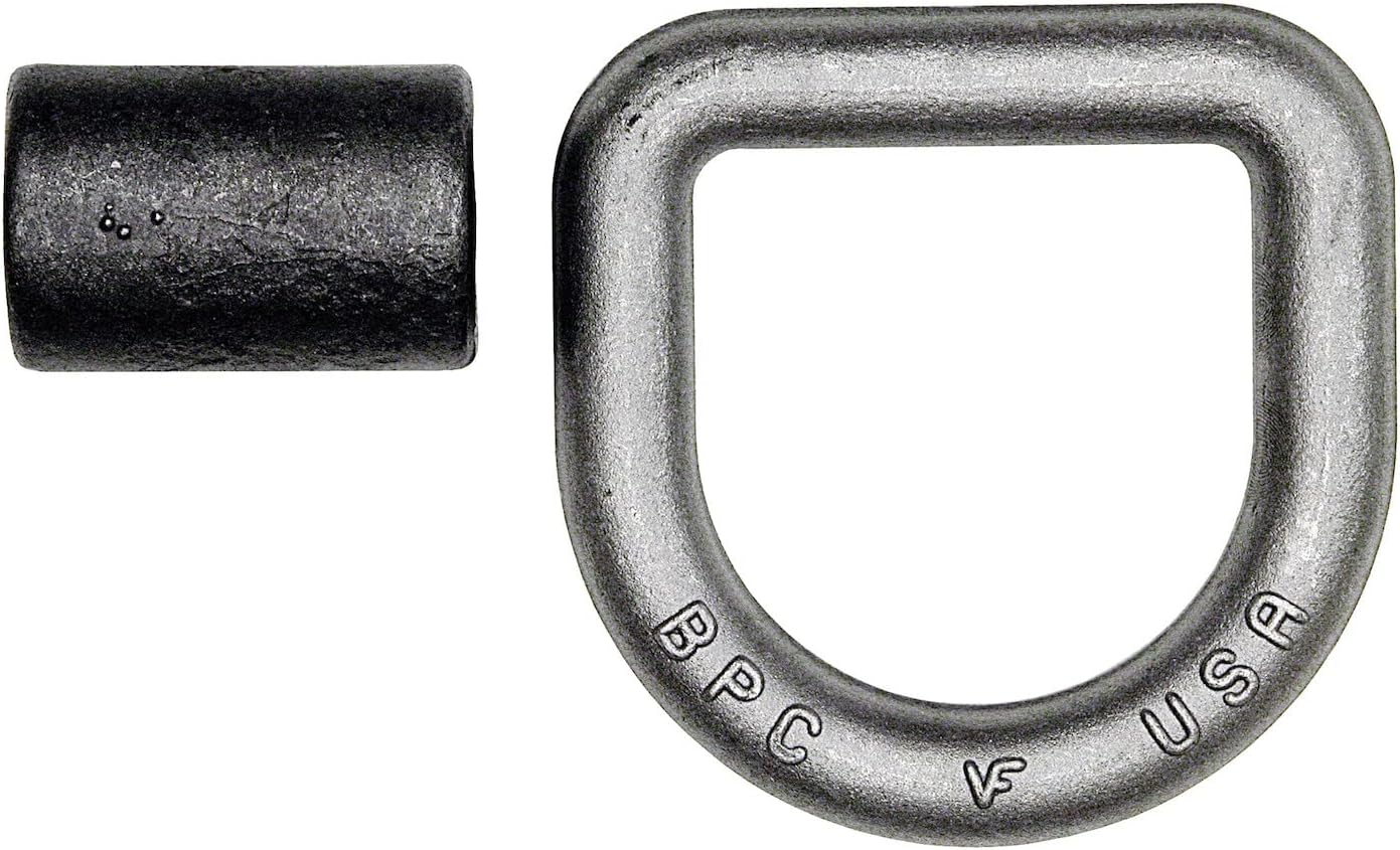 Buyers Products B46 Forged Steel D-Ring, 3/4" Diameter Tie Down Anchor with Included Mounting Bracket, Not Approved for Overhead Use