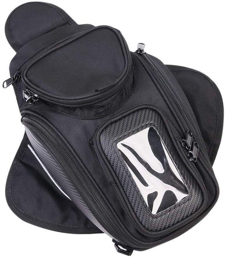 Universal Motorcycle Oil Fuel Tank Bag Magnetic Motorbike Riding Waterproof Bag Black