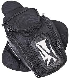 Universal Motorcycle Oil Fuel Tank Bag Magnetic Motorbike Riding Waterproof Bag Black