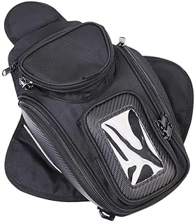 Universal Motorcycle Oil Fuel Tank Bag Magnetic Motorbike Riding Waterproof Bag Black