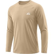 Mens UPF 50+ Long Sleeve Swim Shirts UV Sun Protection Rash Guard