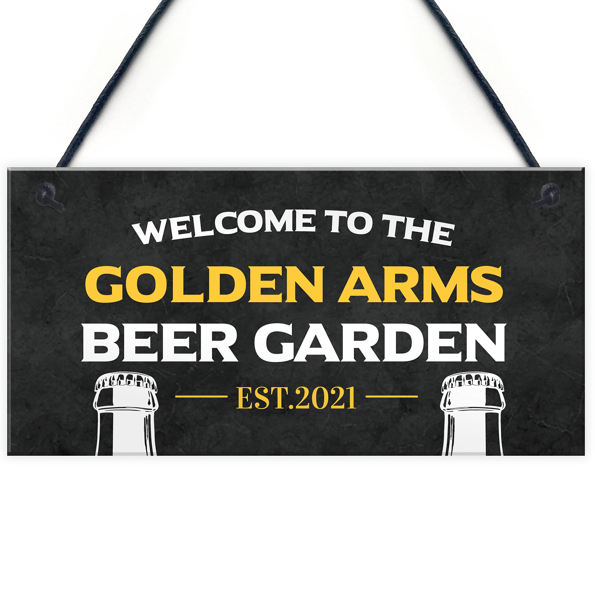 Red Ocean PERSONALISED Beer Garden Pub Sign Novelty Garden Home Bar Sign Decor Gifts