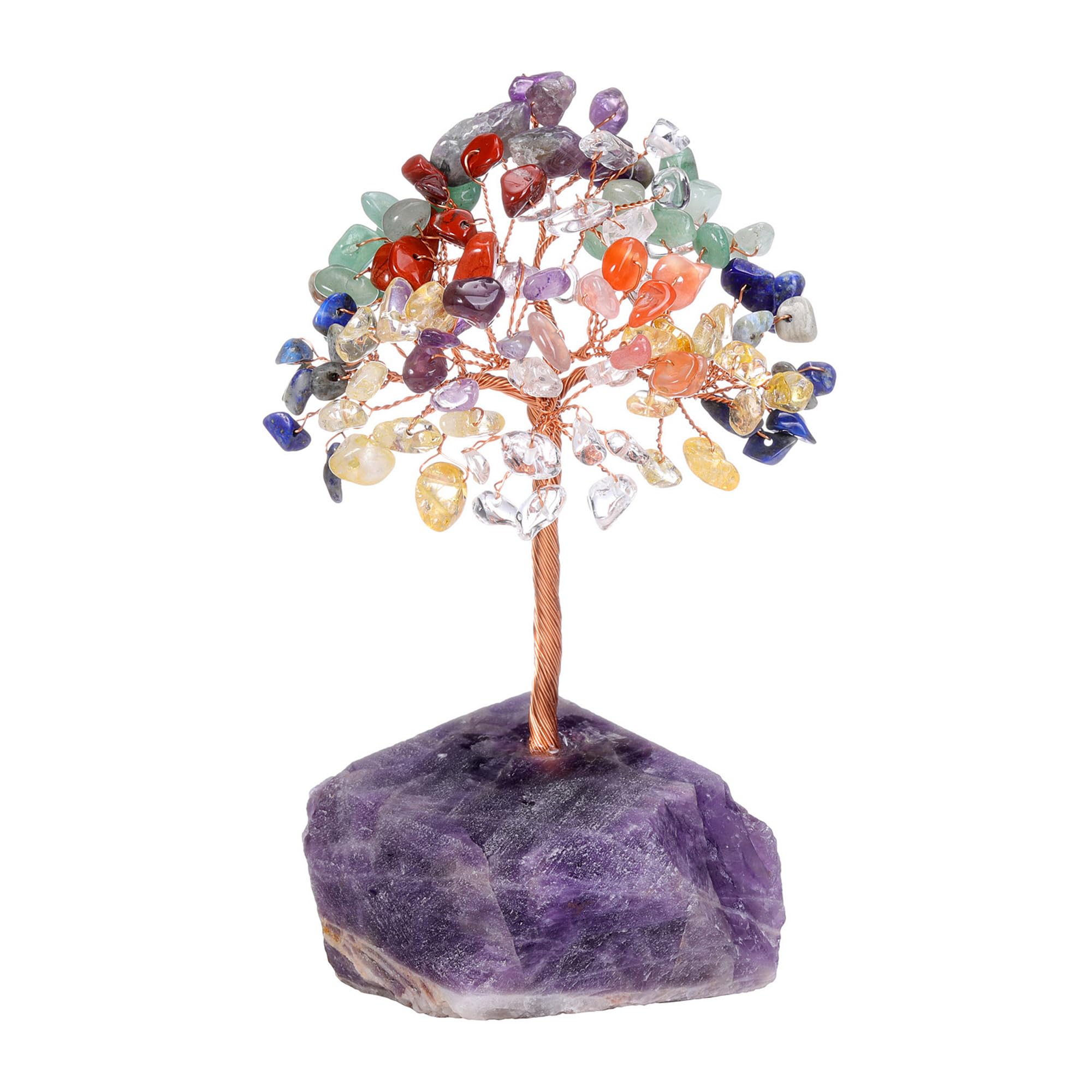 CrystalTears Chakra Crystal Healing Gemstone Money Tree Natural 7 Chakra Stone for Home Office Decor Crystal Gifts for Women Mum Christmas Birthday