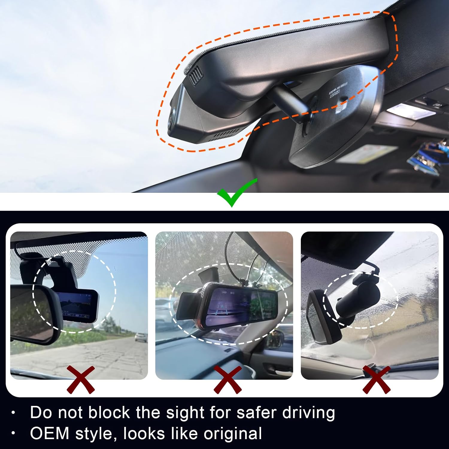 Mangoal 4K Dash Cam for Chevy 9th Gen Malibu 2016-2025 (Model A), LS RS LT Premier, Model A & Model B Have Same Models Years but Vehicle Sensor Cover are Different, WiFi & App, GPS, 64GB Card